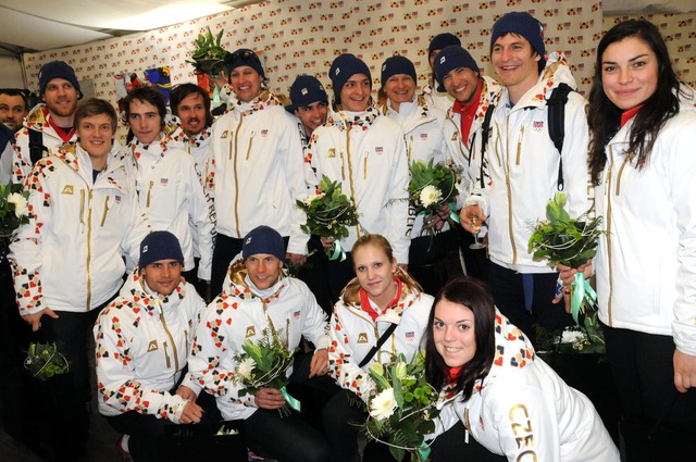 Čeští olympionici na Letné