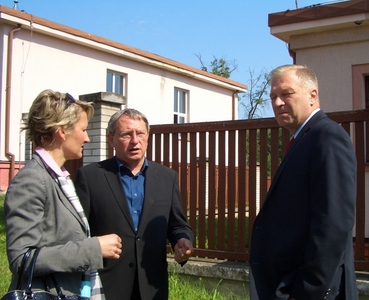 Ministr obrany v diskusi se starostou města Rakovník Zdeňkem Nejdlem