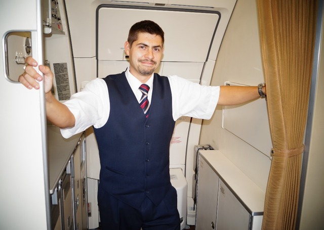 Jakub Husák v letounu Airbus A-319 CJ