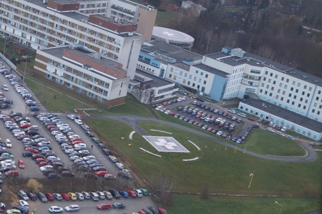 Starý a nový heliport FN Plzeň