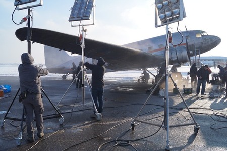 Na kbelském letišti se natáčel film o Janu Masarykovi