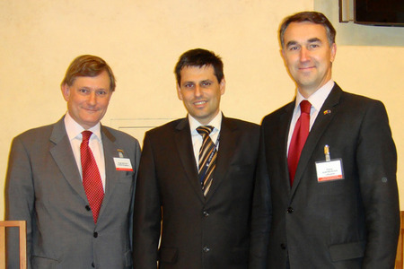 Zleva: Hugh Bayley, Michael Hrbata a Petras Austrevicius