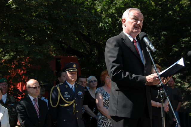 Přemysl Sobotka během projevu