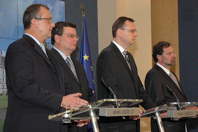 Ministři na tiskové konferenci