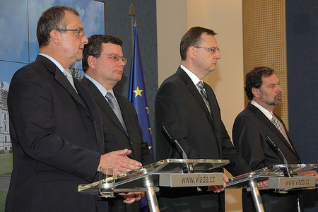 Ministři na tiskové konferenci