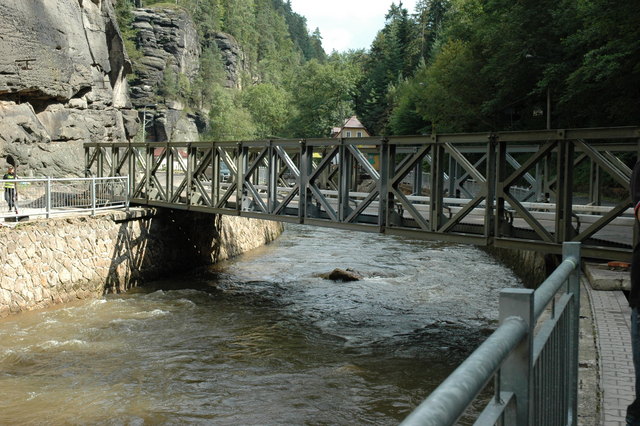 Hotový most v Hřensku