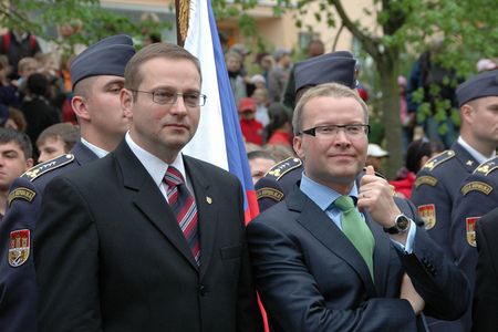 Náměstek ministra obrany Jan Fulík a starosta Prahy 6 Tomáš Chalupa