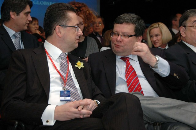 Alexandr Vondra a jeho slovenský protějšek Martin Glváč