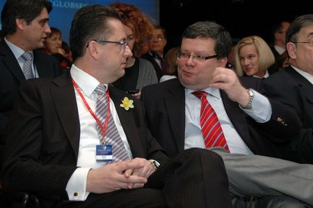 Alexandr Vondra a jeho slovenský protějšek Martin Glváč