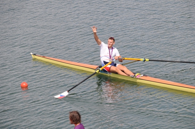 Ondřej Synek stříbrný skifař z Londýnské olympiády. 