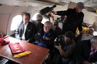 Z natáčení uvnitř An-24