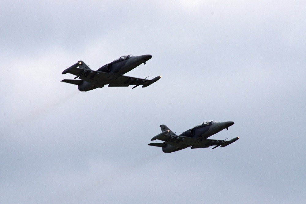 Dvojice display pilotů na strojích L-159 Alca.