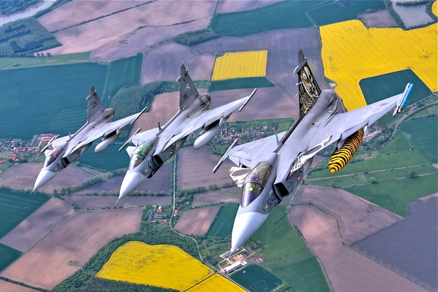 Formace českého, maďarského a švédského Gripenu