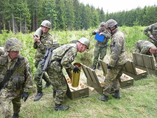  Příprava dělostřelecké munice pro střelbu;