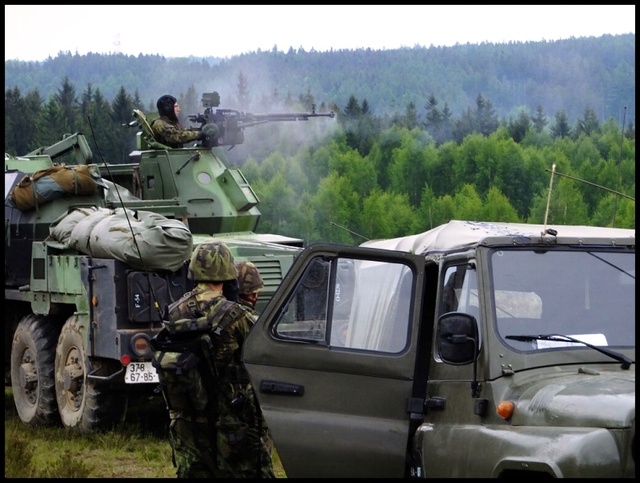  Střelba z lafetovaného protiletadlového kulometu ráže 12,7mm;