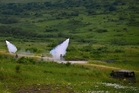 Salva protiletadlových raketových kompletů S-2M. 