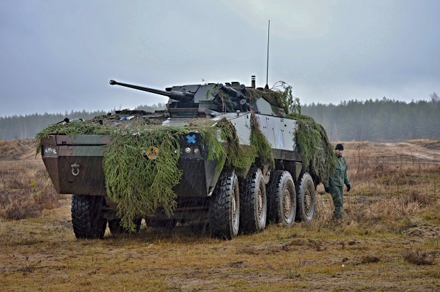 Obrněný transportér Rosomak z výzbroje polské armády.