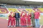 S ředitelem ASC Dukla plk. Priščákem a šéftrenérem atletiky jiřím Šimicem