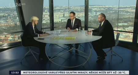 Ministryně obrany Karla Šlechtová  v Otázkách Václava Moravce 