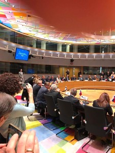 Ministr obrany společně s ministrem zahraničních věcí na zasedání Rady pro zahraniční vztahy EU 
