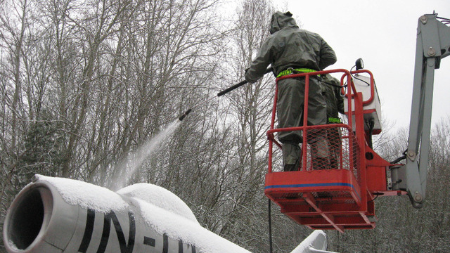 Dekontaminace zamořeného letounu 2