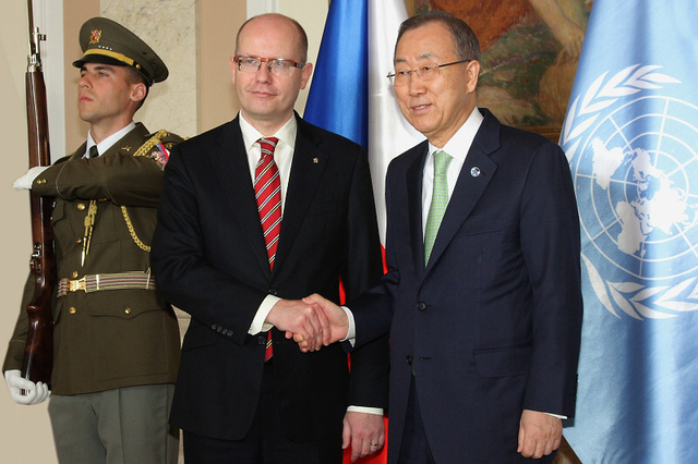 Bohuslav Sobotka a Pan Ki-mun
