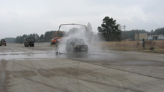 Dekontaminace techniky linkovým způsobem