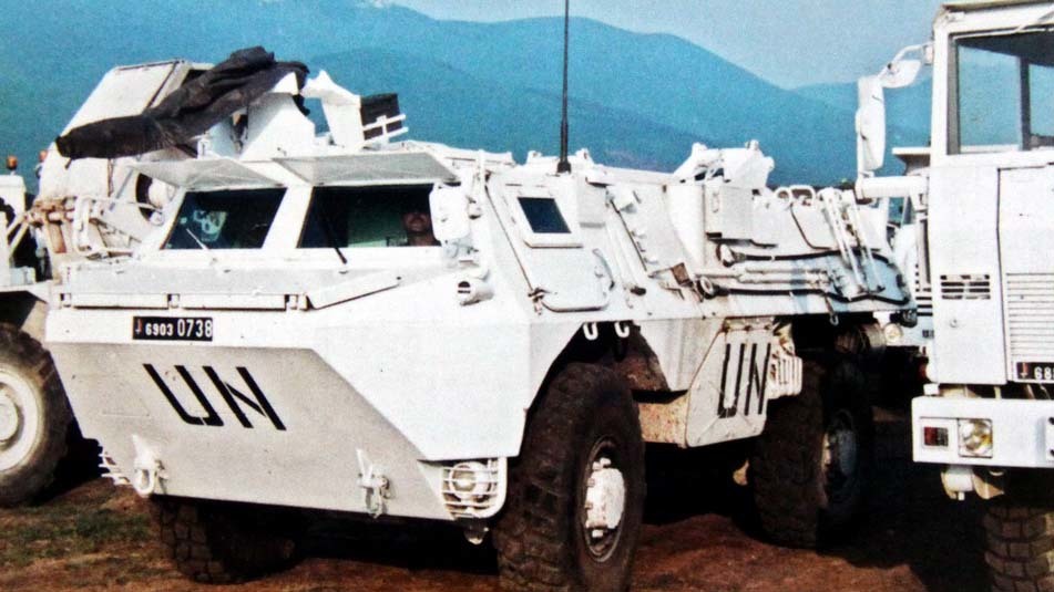V Chorvatsku v roce 1992 používaly francouzské jednotky obrněné transportery VAB