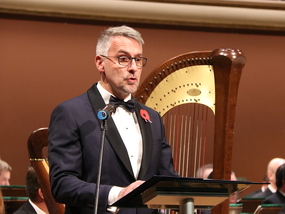Ministr Lubomír Metnar při projevu.