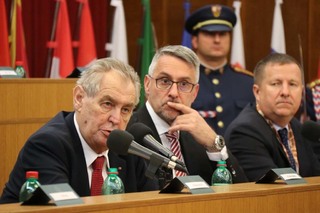 Prezident Miloš Zeman při projevu.