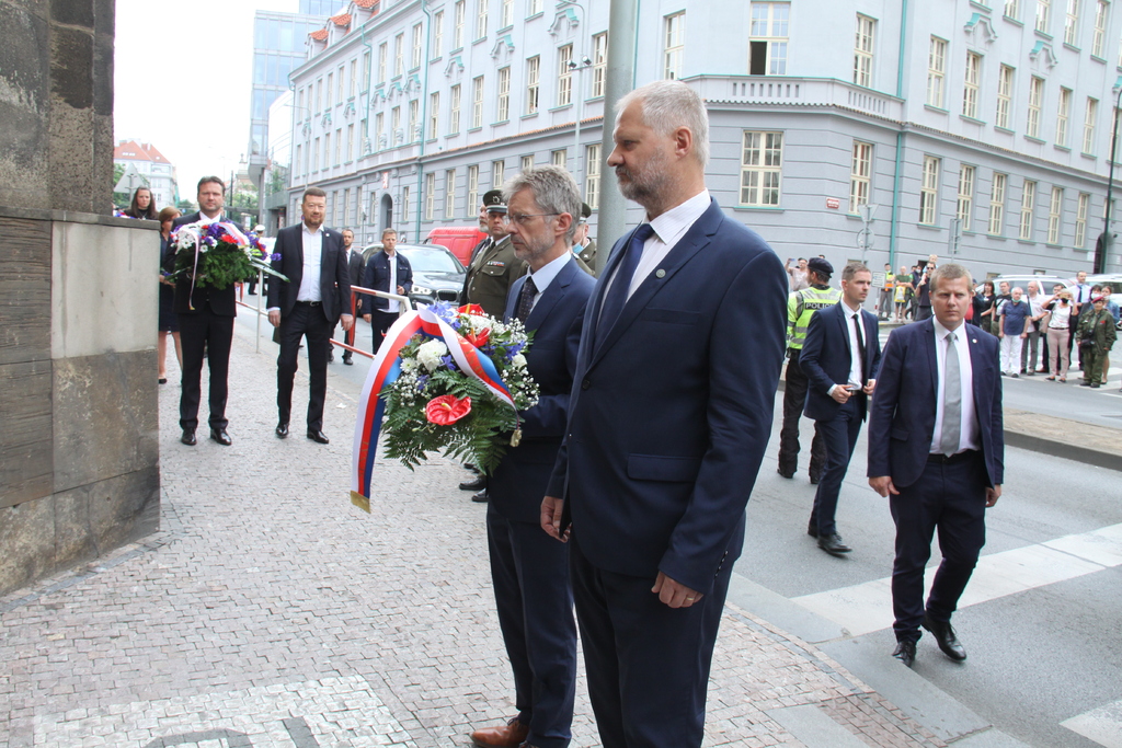 Předseda Senátu Miloš Vystrčil a senátor Václav Hampl