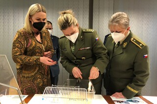 Součástí návštěvy byla také prezentace některých projektů Univerzity obrany 