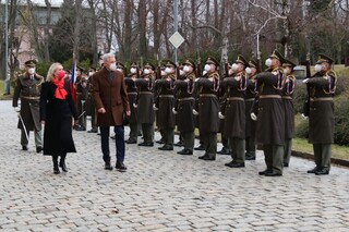 Slavnostní přivítání na Ministerstvu obrany