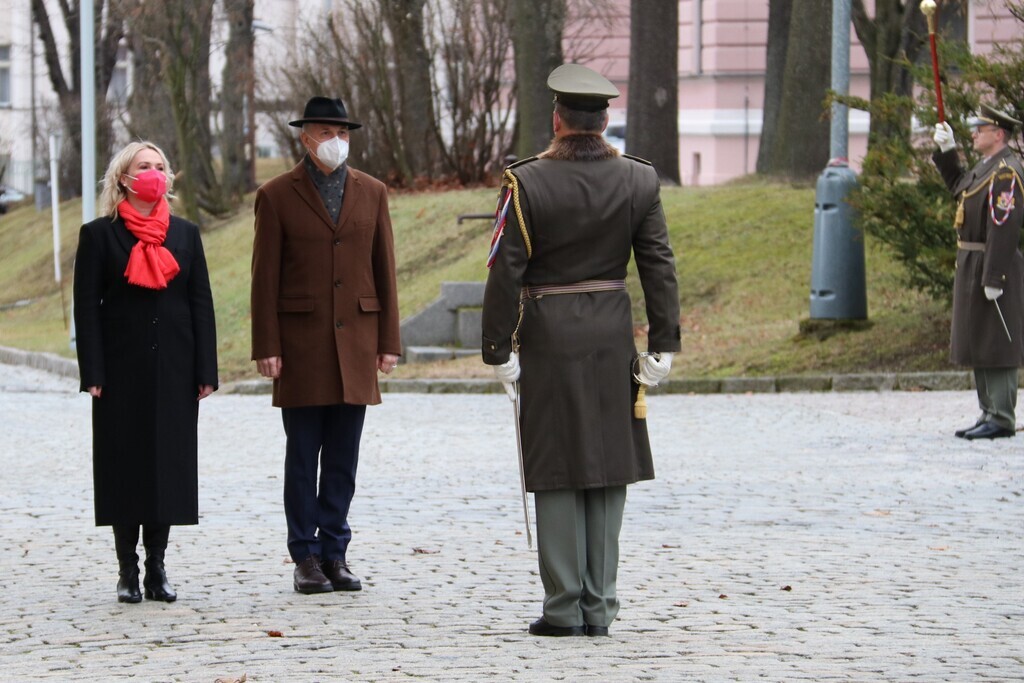 Slavnostní přivítání na Ministerstvu obrany