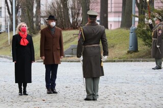 Slavnostní přivítání na Ministerstvu obrany
