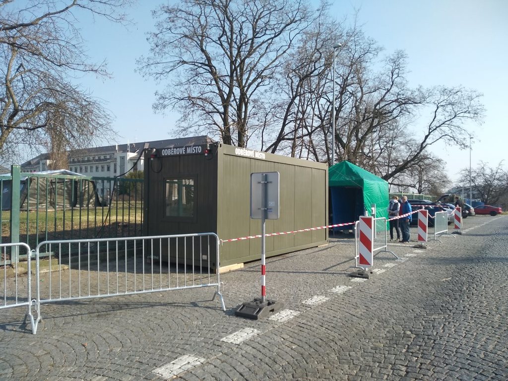 Odběrové místo ve Stamicově ulici.