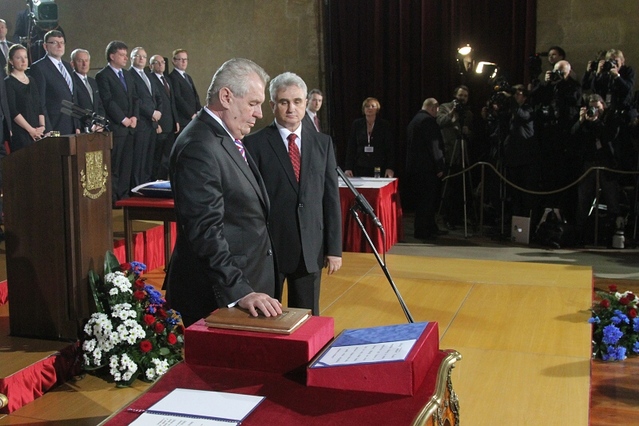Miloš Zeman skládá slib hlavy státu