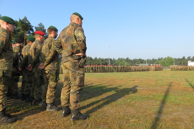 Nástup jednotek v táboře Trzebien