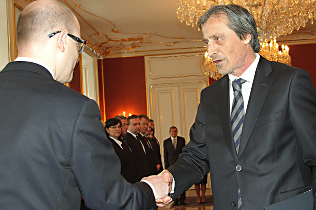 Martin Stropnický a premiér Bohuslav Sobotka