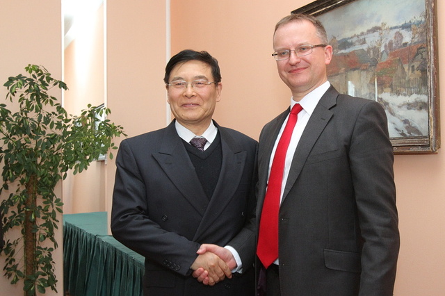 Náměstek ministra obrany Daniel Koštoval po jednání s admirálem Sunem