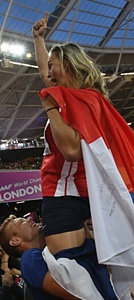 Oštěpařka Bára Špotáková s přítelem Lukášem