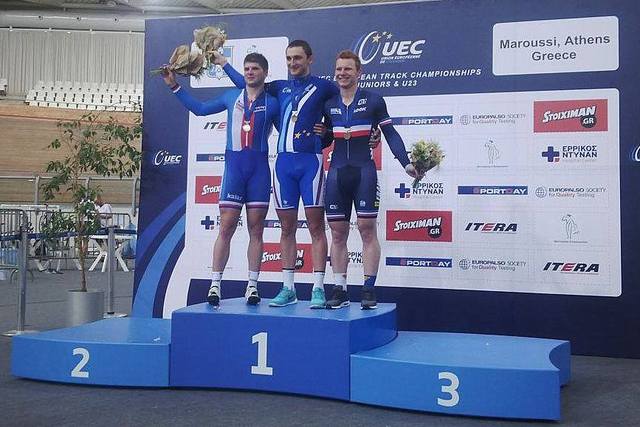 Jiří Janošek na podiu MEJ (foto Dukla Brno)