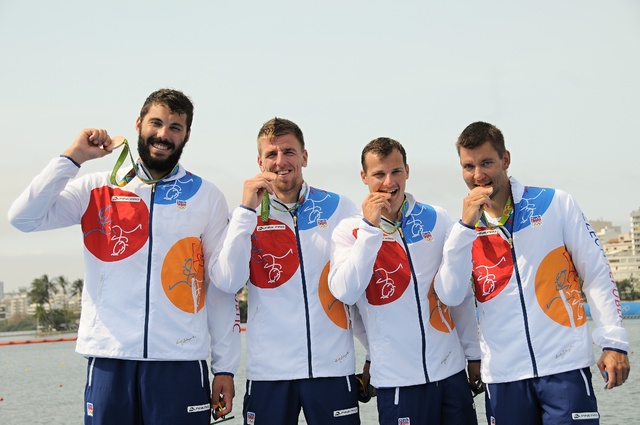 Josef Dostál, Lukáš Trefil, Daniel Havel, Jan Štěrba, rychlostní kanoistika, bronz z LOH Rio 2016