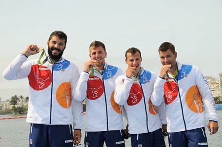 Josef Dostál, Lukáš Trefil, Daniel Havel, Jan Štěrba, rychlostní kanoistika, bronz z LOH Rio 2016