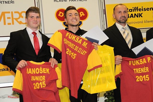 Junior roku Jiří Janošek, sportovec do 23 let Martin Fuksa a trenér roku Petr Fuksa