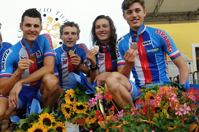 Kulhavý, Vastl, Průdková, Průdek - 3. místo štafety  ME Itálie