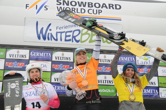 Ledecká na stupních vítězů