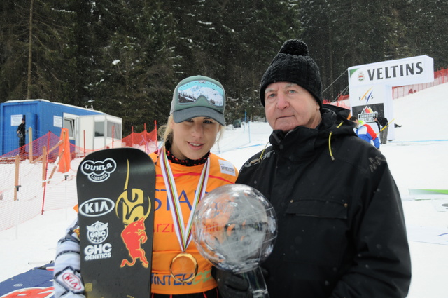 Ledecká s dědou Janem Klapáčem