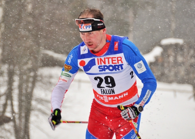 Lukáš Bauer v závodu na 50 km. Foto Svaz lyžařů ČR