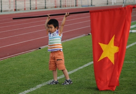 Malý fanoušek týmu Vietnamců